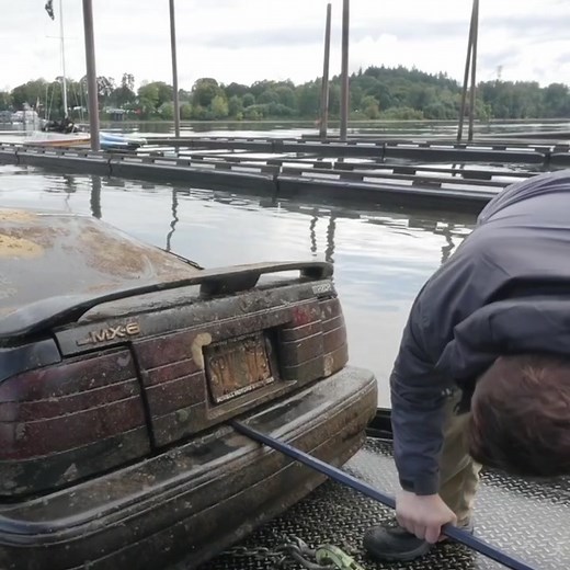 Gotta check trunk for bodies... full video on YT “AdventuresWithPurpose” #foryou #foryoupage #cars #underwater #towlife #job #explore #water #life