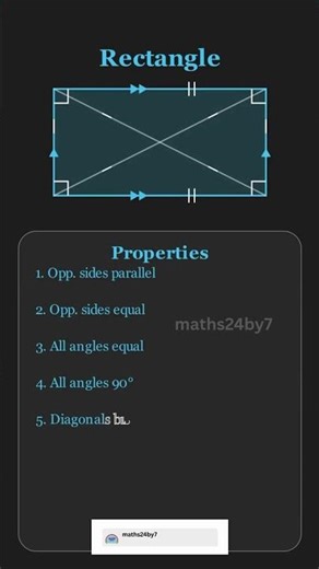 Rectangle and Its Properties | Properties of Rectangle | Basic Geometry #maths24by7