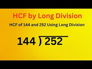 How to find the HCF by Long Division | H.C.F. Using Long Division Method | #maths #education #maths