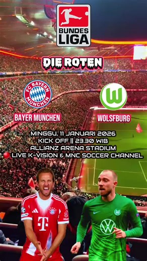 BUNDESLIGA PEKAN KE 16 Bayer Munchen Vs Wolsfburg #dieroten #bundesliga #fyp