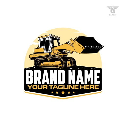 Compact Track Loader Logo: Skid Steer Construction Vector Designs (SVG, EPS, PNG) - Etsy