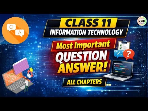 Class 11 IT 802 Important Question Answers | Information Technology | All Chapters | RDBMS | Java
