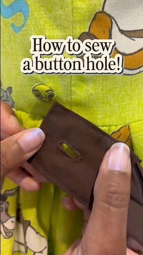 How to Hand Sew a Buttonhole!🪡