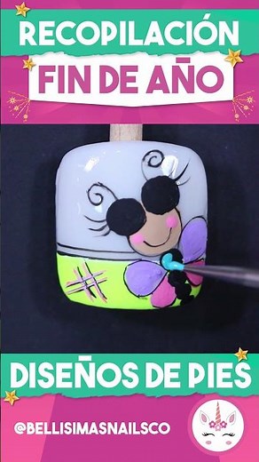 UÑAS DECORADAS de PIES con FLOR y Mariposas 🌺💅 RECOPILACIÓN Nails ART