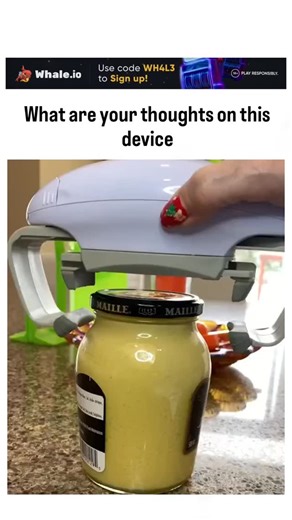 Explainer_Zone | The video demonstrates a hands-free electric jar opener that clamps onto lids and unscrews them automatically with a button press,... | Instagram