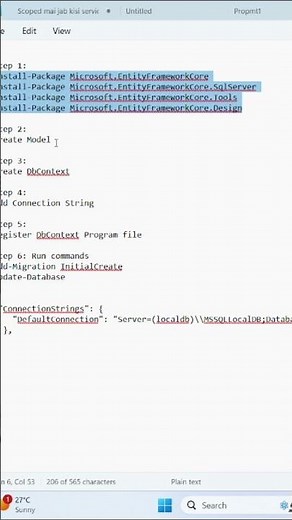 how to connect asp.net with database | asp.net core tutorial | #dotnetcore | #viralvideo #ytshorts