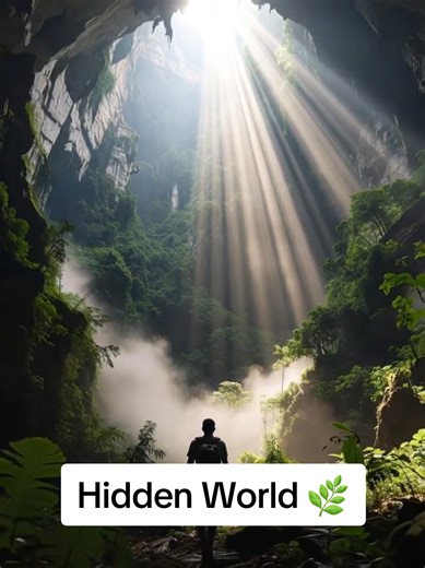 There’s a jungle inside this cave… 😳 #ai #SonDoong #UnrealPlaces #HiddenWorld #NatureShock