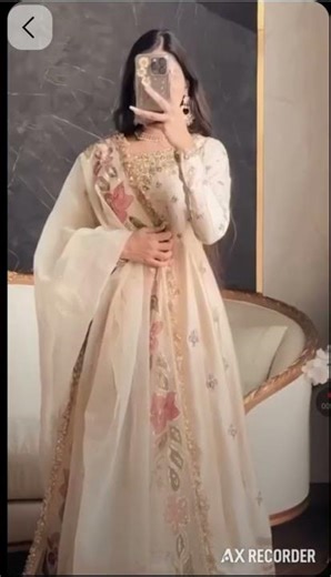 watch full 👀 amazing most beautiful anarkali in cream colour 🫠❤️ #fyp