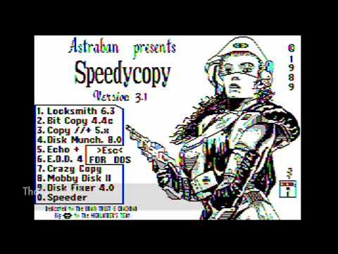 A long disk drive sound video about COPYA-style disk copiers on Apple ][