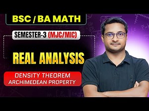 Real Analysis BSc BA Math 3rd Semester | By Thakur Sir