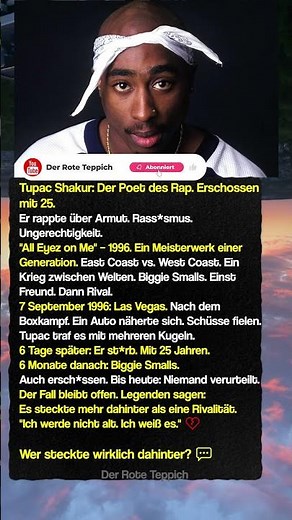 Der Poet des Rap – erschossen mit 25. Bis heute ungeklärt 💔