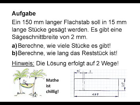 Teilung von Längen (Video 2): Trennung von Teilstücken durch Sägen