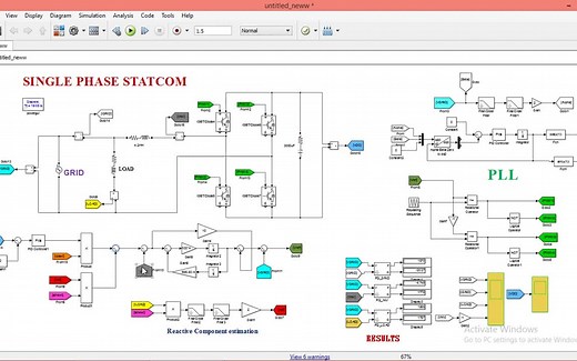 单相静止同步补偿器（STATCOM）设计和仿真MATLAB Simulink
