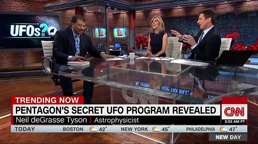 Astrophysicist Neil deGrasse Tyson on the possible existence of UFOs: “The evidence is so paltry for aliens to visit Earth, I have no further interest” http://cnn.it/2kPjNTb | CNN