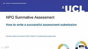 Summative Assessment Online Support Session