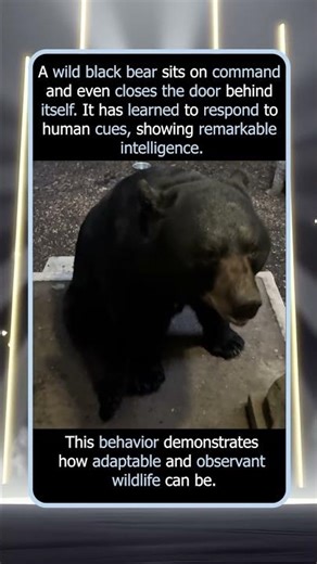 A Wild Black Bear Follows Commands