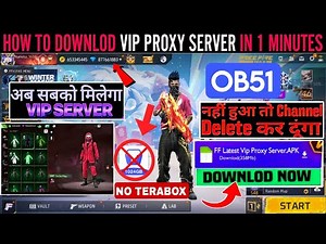 Free Fire Vip Proxy Server Download ( 100% Working )🥳💥Download Vip Proxy Server in 1 Minute FF Proxy