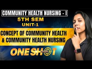 Unit 1 Concept of Community Health & Community Health Nursing | Unit 1 | One Shot 🏥