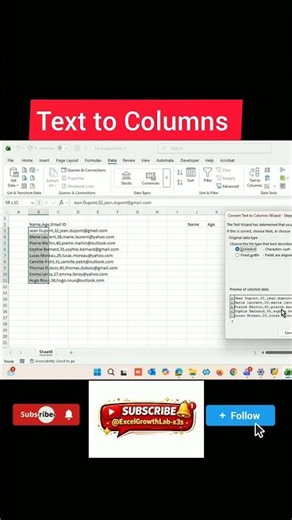 Text to Columns excel formula