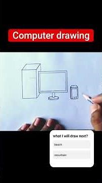 computer drawing | how to draw a computer | computer drawing easy #drawdaily #creativetutorial
