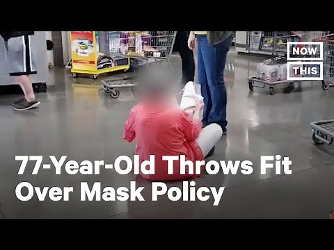Woman Sits on Floor in Anti-Mask Temper Tantrum | NowThis