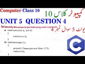 unit 5 computer science class 10 solved question 4 | UNIT 5 SOLVED QUESTIONS