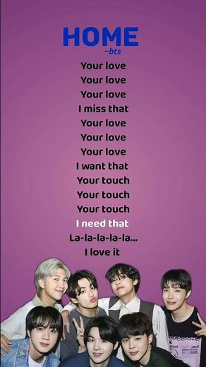 BTS - Home Song (Lyrics) #kpop #bts #army #home #song #lyrics