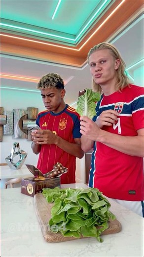 Yamal Thought Haaland Was Eating Lettuce 🥬😳 #football #haaland #parody
