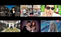 Mix of 6 videos from youtube : Gangnam Style 6 Mashup