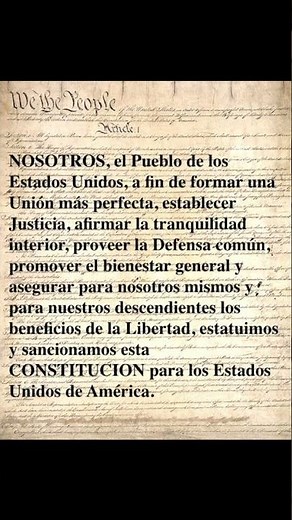 Preámbulo y Artículo I, Sección 1 – La Constitución de EE UU en Español