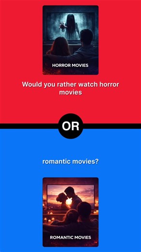 Movie choices that split opinions. Genres, emotions, and different ways to experience stories. . . . . . #wouldyourather #movies #cinema #popculture #entertainment