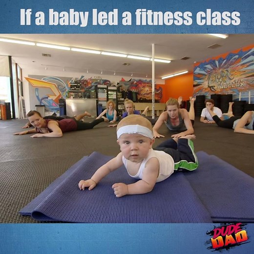 19M views · 127K reactions | Do you want to feel young again? Learn from the master, a baby!! Anybody else got an intructor that's this good?? | Dude Dad | Facebook