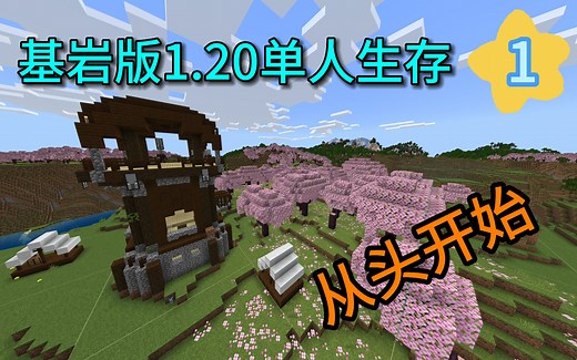 “从头开始”我的世界1.20基岩版单人生存#1