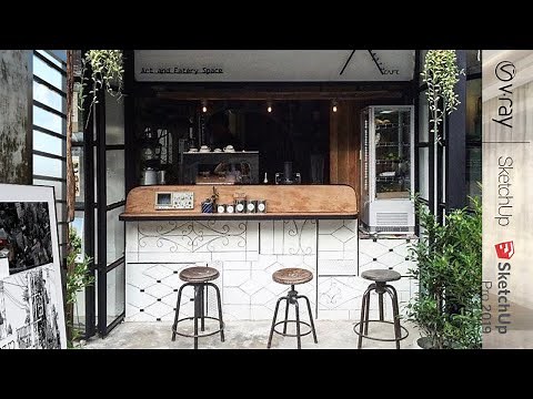100+ Mini Cafe & Coffee Shop Design Ideas, Small Coffee Shop Budget Concept Design #31