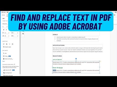 How to Find and Replace Text In PDF By Using Adobe Acrobat