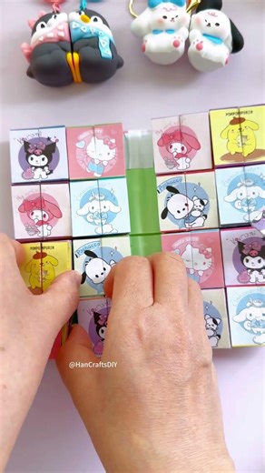 sanrio wallet with 5 layer pockets Showoff#diy #origami #sanrio