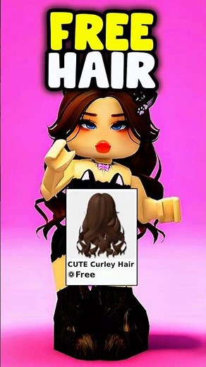 FREE Cute Curly Hair in Roblox! 🎀 (0 Robux) #roblox