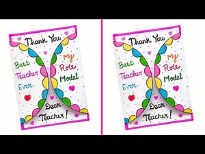 DIY Thank you Greeting Card | Easy & Beautiful Thank you Card | How to make Thank you Greeting Card