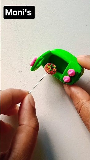 How to make a green Micro oven with clay✨🧫#shorts #clayart #oven #viral #trending #yt