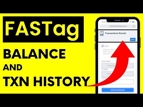 How to Check Fastag Balance And Transaction History | Fastag Balance And Transaction History