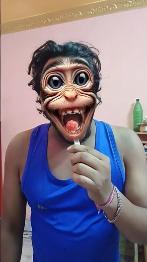 Baby Monkey Tastes a Lollipop... Then Bursts Into Laughter! #animals #monkey #shorts 🍭🍭😂