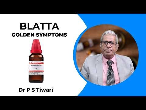 Blatta: Symptoms and Uses -- Dr P S Tiwari #homeopathy