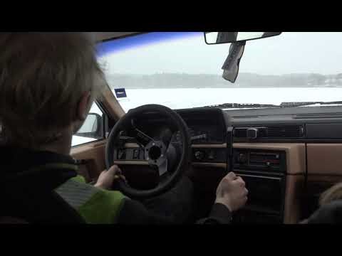 Volvo 740 m50b25 Ice Drifting with spikes || Ekenässjön 3,4km Ice track