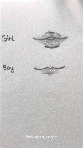 Drawing girl and boy lips 👄 ✨ #tutorials #howtodraw#sketch #lips #fyppp #fypシ #eyes