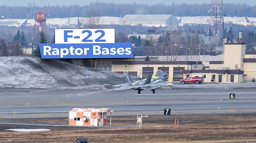 The US Air Force Bases Assigned F-22 Raptors