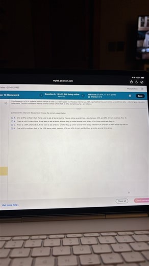 Pew Research, in 2018, polled a random sample of 1058 U.S. teen... | Filo