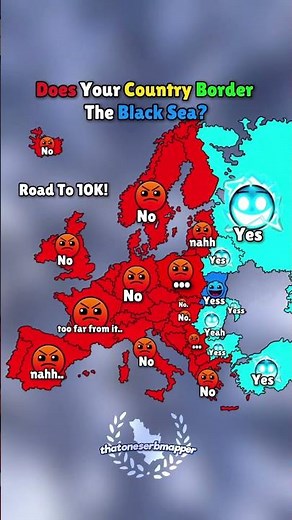 Does Your Country Border The Black Sea? #europe #geography #mapping #maps #map #mapper