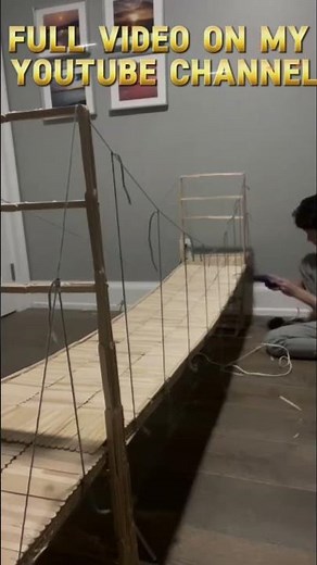 Building A Popsicle Stick Suspension Bridge Part#3 The Wires