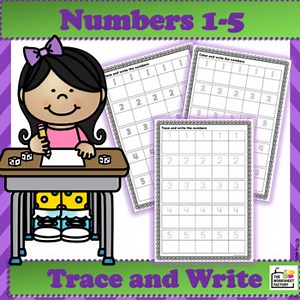 KG Write Numbers 1-5 | Trace and Write Numbers  | Practice Handwriting