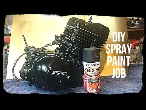 Painting an ASSEMBLED Motorcycle Engine | TS185 Engine Rebuild